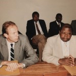 Speaking with Tanzania's Minister of Education in Arusha 1991