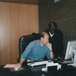 With Eddison Zvobgo whilst in Germany chairing the Parliamentary Justice Committee 2001