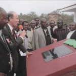 Opening a new classroom block in Masvingo Province 2010