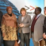 Meeting with Angela Merkel in Berlin discussing Zimbabwe's problems 2004